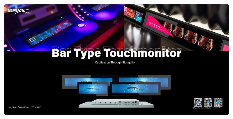 General Touch: Versatile Bar-Type Touchscreen Displays for Diverse Environment